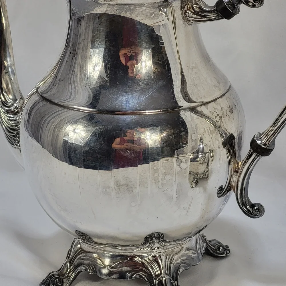 FB Rogers Silver Co 1883 Victorian Teapot Lidded Creamer Bowl Set Silverplate